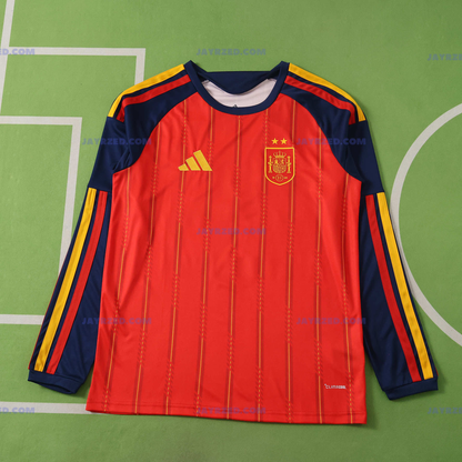 Espagne Domicile Campeones (Champions) Coupe du Monde 2026 Manches Longues